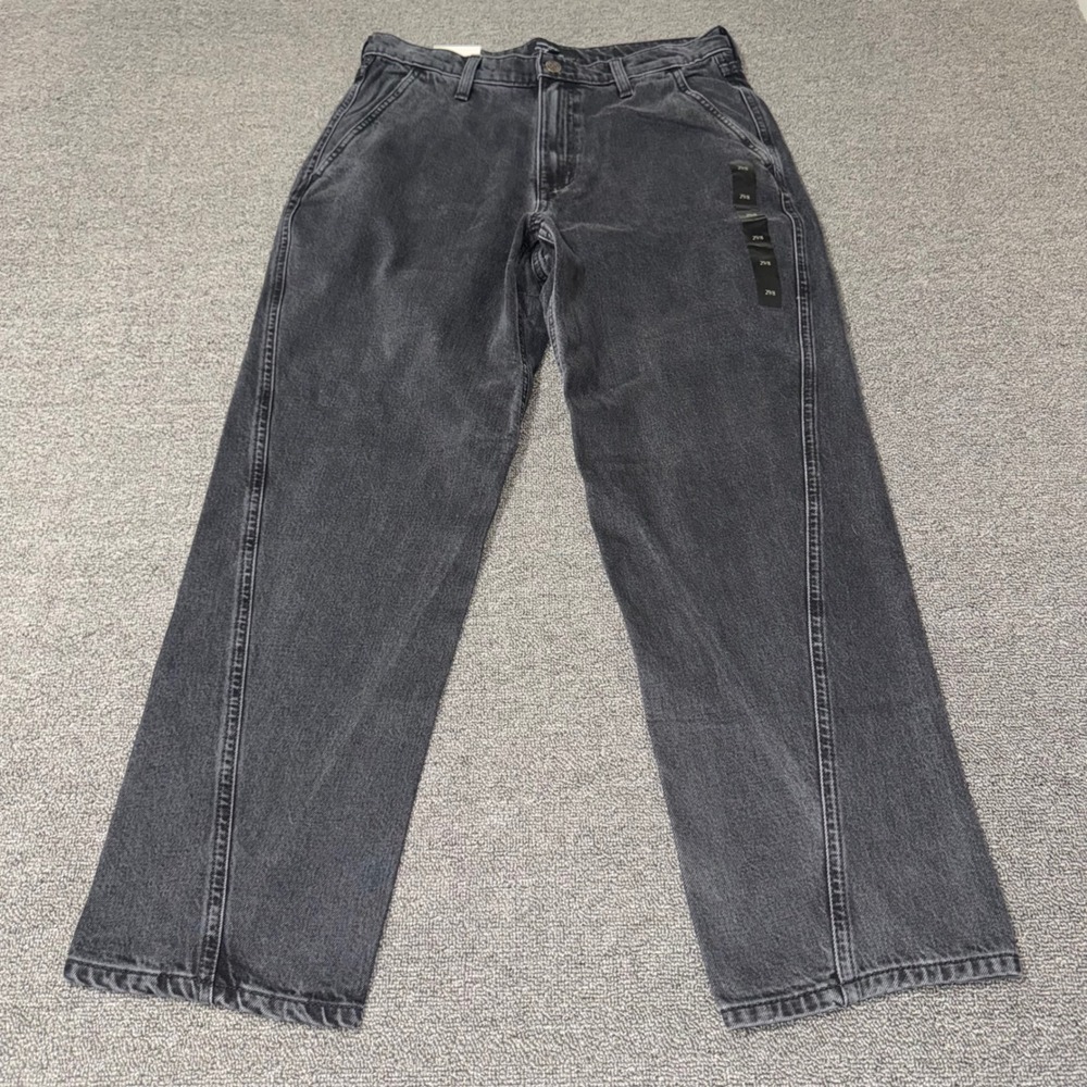 NWT Banana Republic Luxe Barrel Jean High Rise Ankle Faded Black 29/8 Minimalist
